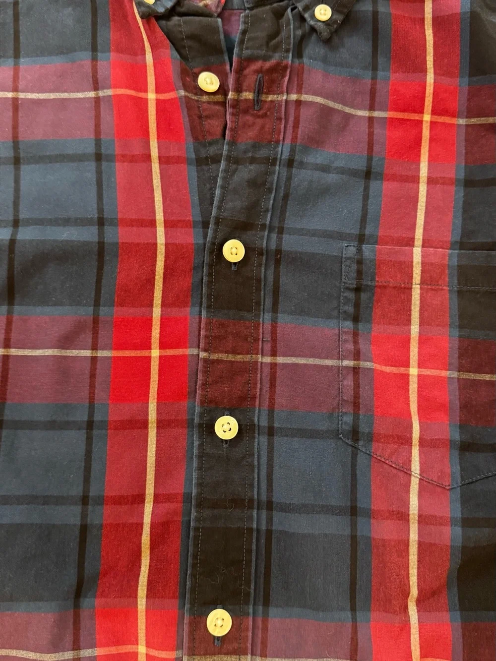 J. Crew Women's Red & Blue Plaid Button-Down Shirt